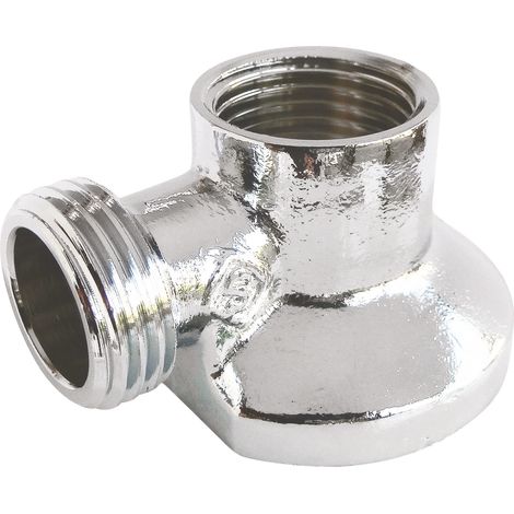 Applique murale nue chromée pour robinet de machine à laver - M1/2" - F3/4" (1/5)