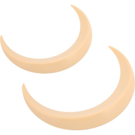 Lot de 2 pinces à cheveux décoratives en ABS beige, style lune, pour le shopping quotidien et les cosplays. (1/5)
