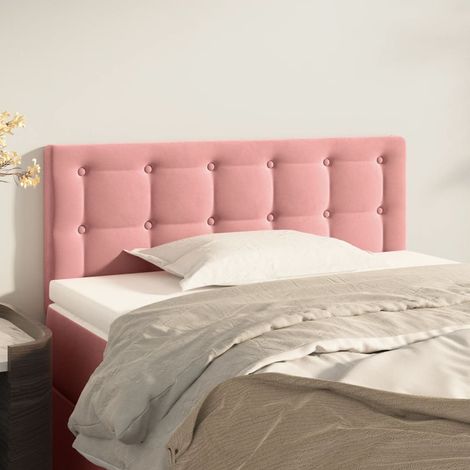 Tête de lit magnifique - Armoire de Tête de lit pour Chambre - Rose 100x5x78/88 cm Velours -63610 (1/5)