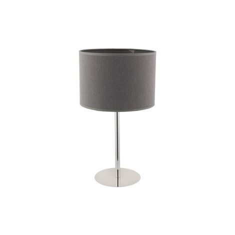 Lampe de table Nowodvorski Hotel grise tissu chromé E27