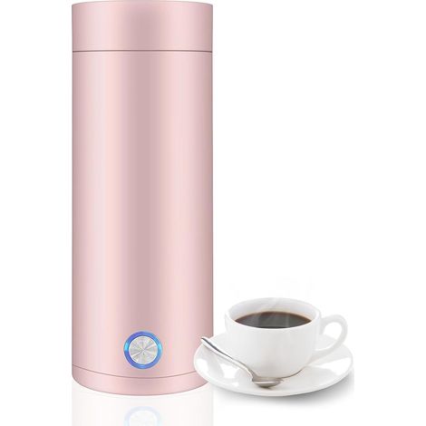 Bouilloire de voyage portable 3 en 1 - Bouilloire électrique pour préparer du thé, du café et des aliments pour bébés  arrêt automatique  matériau de qualité alimentaire (rose). (1/5)