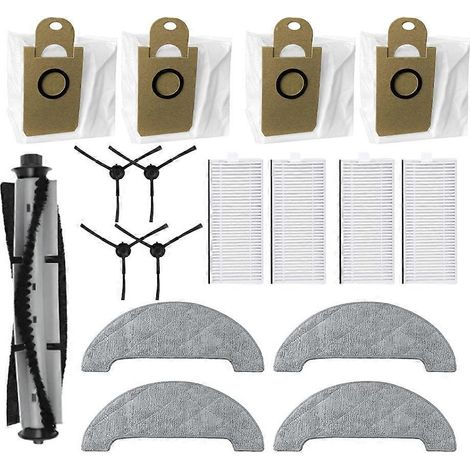 Ersatzteile und Zubehör für den Blaupunkt Bluebot Comfort Plus Reinigungsroboter: Hauptbürste, HEPA-Filter, Reinigungstuch und Staubbeutel. (1/5)