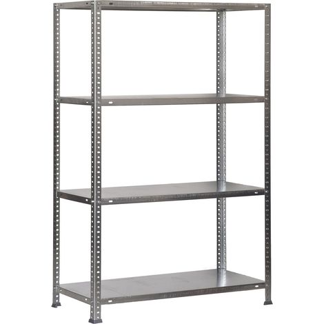 Estantería metálica con tornillos SIMON CLASSIC de 4 estantes (150x90x40cm) GALVANIZADO (1/5)