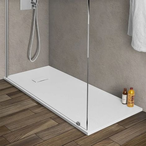 Piatto doccia 70x150 su misura serie Agorà in resina pietra bianca (1/5)