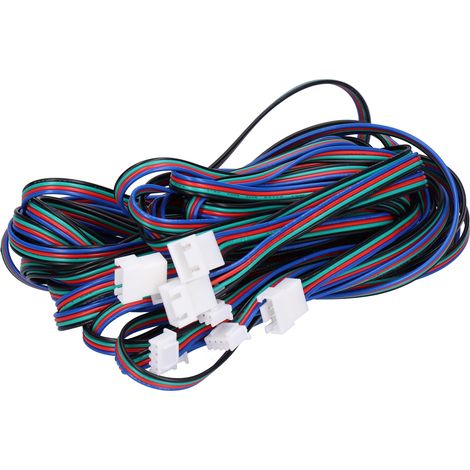 5 Pièces Câbles d'Alimentation Moteur Mâle-Femelle pour Extrudeur Imprimante 3D Voron 2.4, Prolongateur Électrique (1/5)