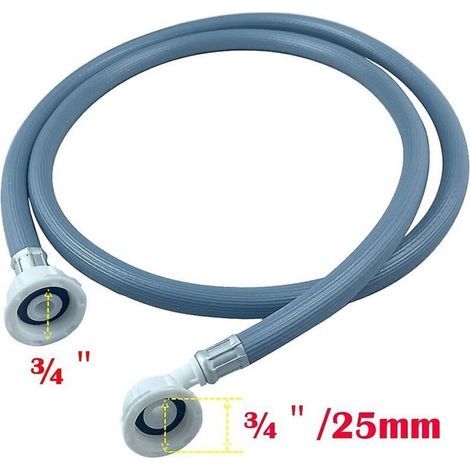 Tuyau d’entrée universel pour lave-linge et lave-vaisselle – Rallonge de 1,5 m avec raccord fileté 3/4 pouce – Compatible tous modèles (1/3)
