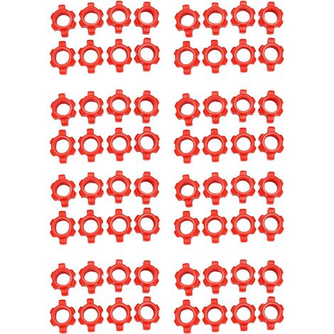 Écrou D'Haltère 64Pièces Séries, Écrou de Tige D'Haltère, Colliers pour Barres D'Haltères Longs Accessoires de Sport de Formation (1/5)