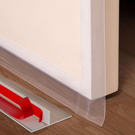 Ruban d'étanchéité en silicone en forme de T pour portes et fenêtres pour bloquer les courants d'air froid et réduire le bruit,6 m×5cm， transparent (1/5)