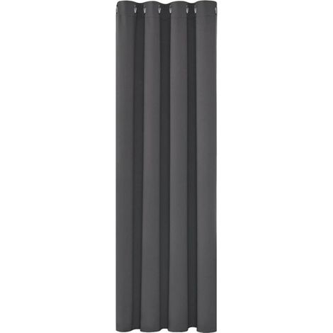 Rideaux Occultants Isolant Thermique Anti Froid, 150200 CM Design Moderne à Oeillets, Gris Foncé, 1Pièces (1/3)