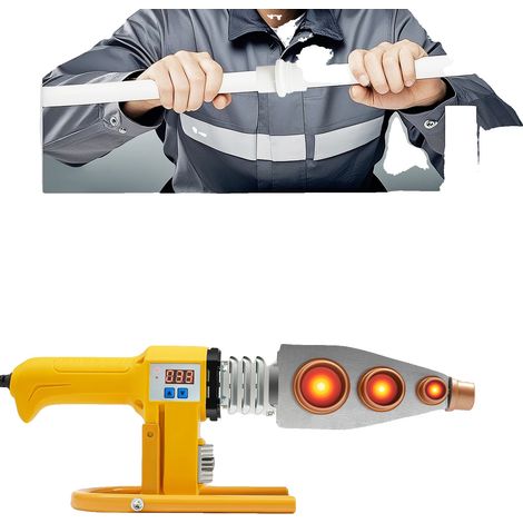 Machine de soudage de tuyaux, puissance de 850W, tension de 220V, température réglable de 0 à 380°C, tailles de tête de matrice jusqu'à 63mm, légère 2,25kg (1/5)