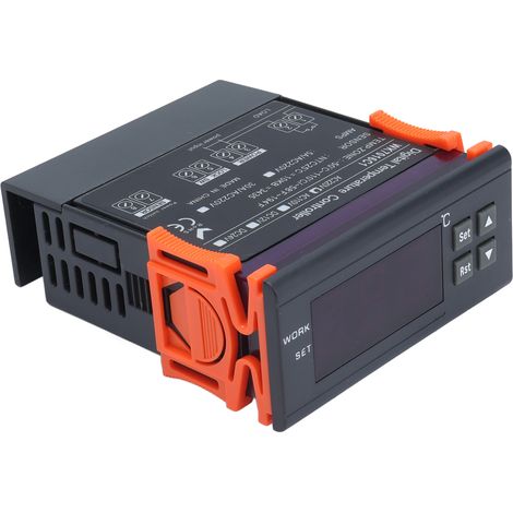 Digitaler Temperaturregler, elektronischer Temperaturregler-Thermostat mit LCD-Anzeige und Sonde, AC220V/5A (1/5)