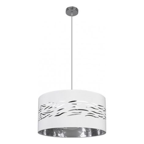 FABRILAMP Nebel Pendelleuchte 1xE27 Chrom White Silber 40D