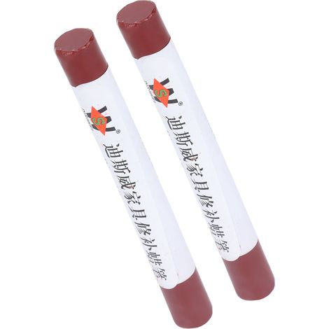Lot de 2 crayons de réparation pour meubles et sols, pour retouches de peinture, en bois composite et sapelli. (1/5)