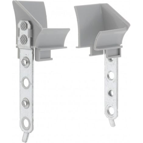 cyclingcolors 2x Persiana avvolgibile tradizionale o tunnel Tulipe per lamelle da 12 a 15 mm 4 fori Imbuto in PVC grigio Binario di guida Protezione Universale Tenda per Finestra