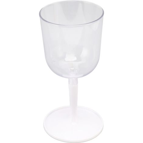 Verre à vin pliable et portable, incassable, transparent, détachable, en plastique blanc, idéal pour le camping et les voyages. Parfait pour le camping et les activités de plein air. (1/5)
