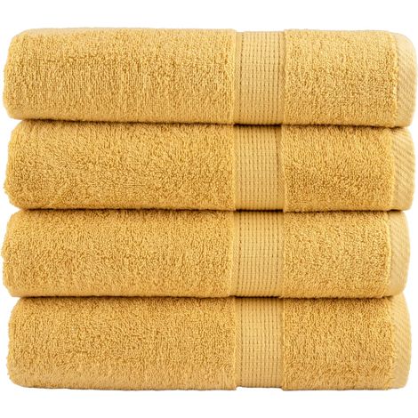 Premium Duschtücher SOLUND 4 Stk. Gold 70x140 cm 600 g/m² (1/5)