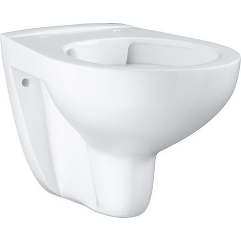 Banyo – Cuvette WC suspendue sans bride – Céramique – Blanc alpin – Sortie horizontale – Volume de chasse 3/6 l – Fixation invisible