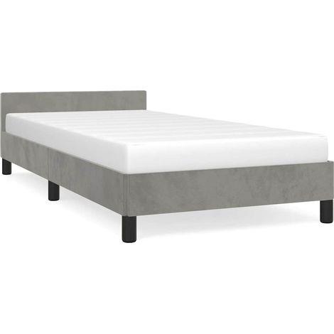 Maison Exclusive - Bettgestell ohne Matratze Hellgrau 100x200 cm (1/5)