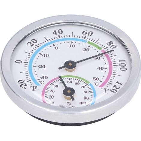 Thermomètre d'intérieur hygromètre compact durable à aiguille sans pile pour maison surveillance température humidité (1/5)