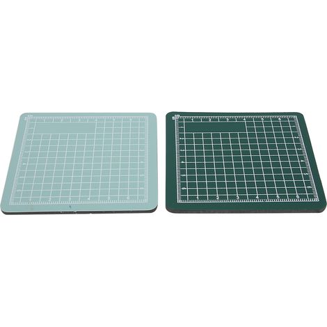 Lot de 2 tapis de découpe mini 8x8 cm auto-cicatrisant, antidérapant en PVC, outils de bricolage. (1/5)