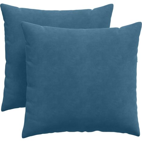 Maison Exclusive - Cojines de sofá 2 pcs Azul 45 x 45 cm Tela de