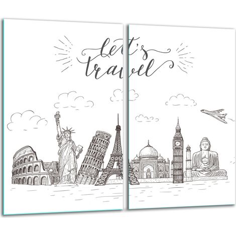 Tagliere in vetro 2x 30x52 city (1/5)