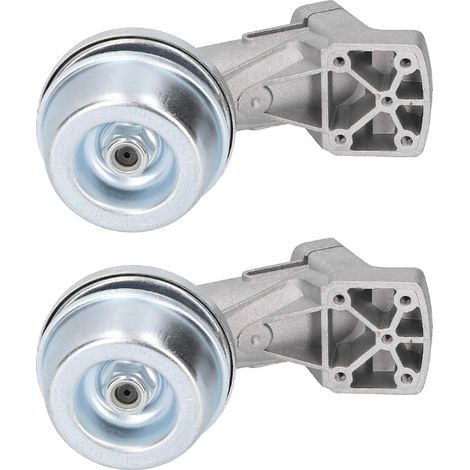 2x Trade-Shop Getriebekopf / Winkelgetriebe, M12x1,5 Linksgewinde, 6,5mm Vierkantwelle, kompatibel mit Stihl Freischneider Motorsense 28mm Rohrdurchmesser (1/5)