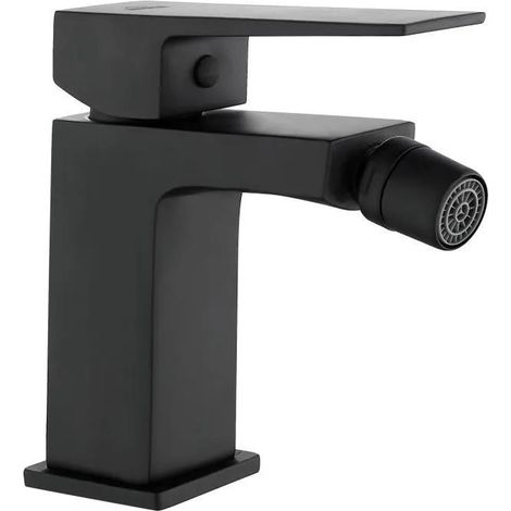 Robinet de bidet carré noir sur pied Paros (1/3)