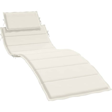 Maison Exclusive - Cuscino per Lettino Prendisole Crema Mélange 186x58x4cm Tessuto (1/5)
