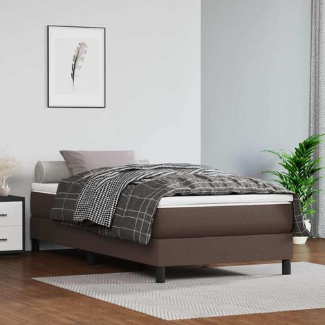 Luxe Matelas de lit à ressorts ensachés pour Adulte et Enfant - Marron 90x200x20 cm BV163007 - BonneVie (1/5)
