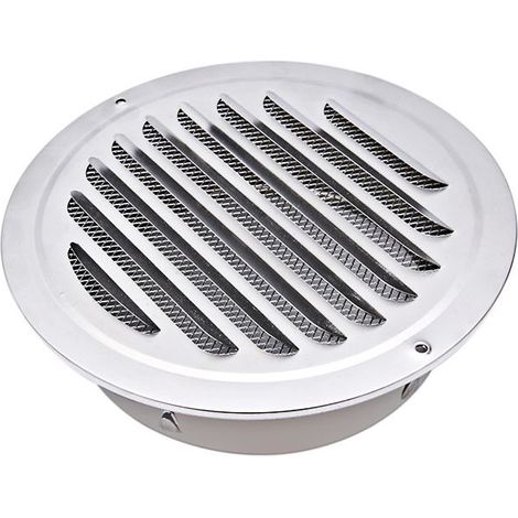 Acier Inoxydable Rond Grille de Ventilation de Tuyau D'échappement 200mm, Capot de Sortie D'air, Grille D'évacuation D'air Ronde, Hotte de Désenfumage Avec Moustiquaire (1/5)