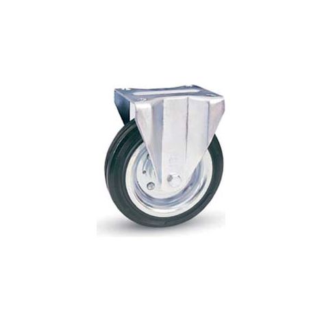 RUOTE INDUSTRIALI IN GOMMA CON PIASTRA FISSA 80SEA ø mm.140x37 piastra mm.115x85 174h. p. Kg.115 AVO