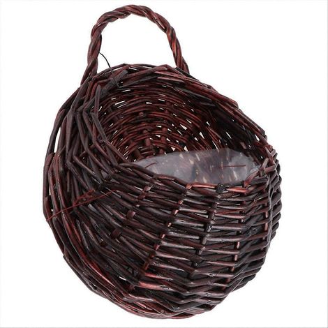 Panier suspendu tressé pour mur, clôture, pot de fleurs suspendu, panier de rangement (1/5)