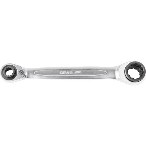 KS Tools 503.4554 4 in 1 GEARplus umschaltbar Doppel-Ratschenringschlüssel, 30x3