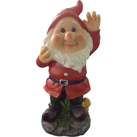 Zwergrotes Kleid Gartenstatue 16x13,5x28H