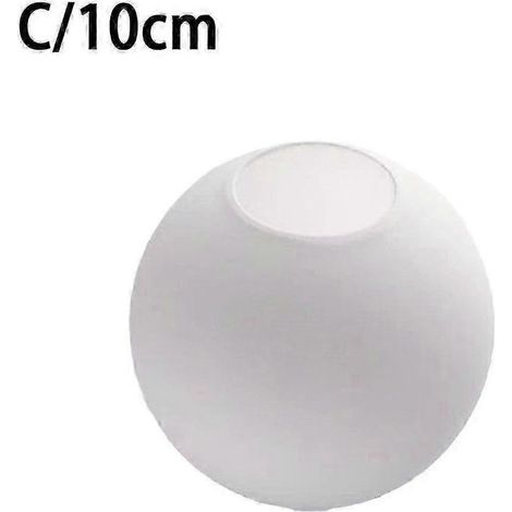 Abat-jour globe en verre blanc mat de remplacement pour lampe ronde (fixation) (1/5)