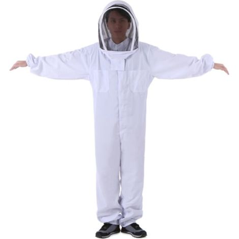 Combinaison apiculture XL coton épais anti-piqûres, tenue intégrale de protection pour apiculteur, vêtement d’abeille résistant, équipement apicole professionnel (1/5)