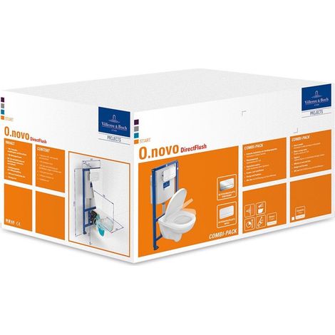 Combi-Pack O.NOVO ViConnect avec WC suspendu profond et abattant WC blanc VILLEROY & BOCH