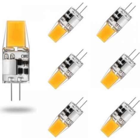 G4 LED Lampe AC/DC 12V 5W G4 LED Leuchtmittel Warmweiß 3000K Leuchtmittel Entspricht 50W Halogen Lampe 360° Abstrahlwinkel Flimmerfrei, 6er Pack, Warmweiß 3000k, 5W
