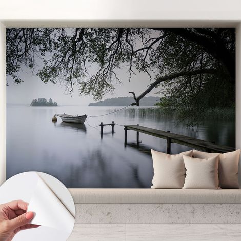 Fotomurale adesivo - parete decorativa - decorazione casa - stile moderno parete - Lago tranquillo 208x146 cm (1/5)