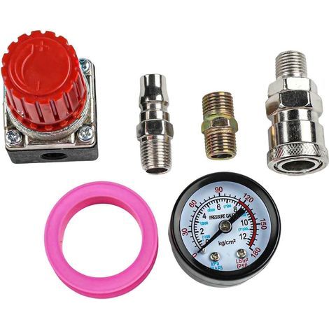 Valvola di pressione per compressore d'aria con stabilità migliorata, regola la pressione fino a 175 PSI per uso professionale (quattro fori 1) (1/5)