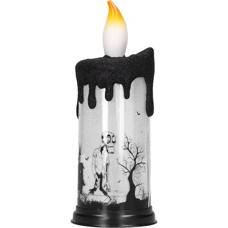 Halloween-Schnee mit dekorativen LED-Kerzen (1/4)