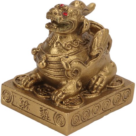 Ornements en laiton finement sculptés, style rétro, porte-bonheur, décoration Feng Shui pour bureau (1/5)