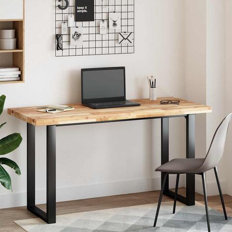 Dessus de bureau,Plateau de table,Dessus de table non traité 140x60x4 cm bois d'acacia massif CFW28074 (1/5)