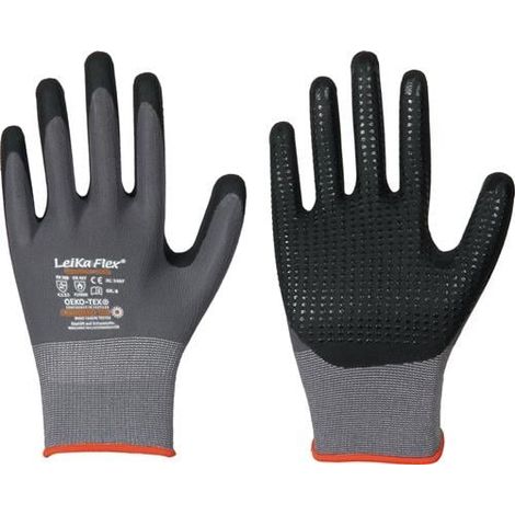 Guantes  LeiKaFlex  1467  T.8  gris  EN  420+  EN  388+EN  407  EPI  II  LEIPOLD (1/2)