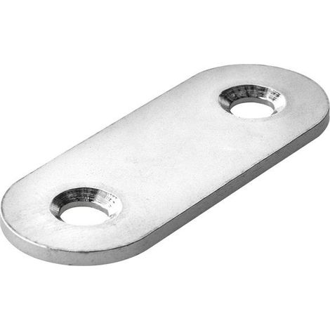 Hettich – Patte d'assemblage inox mat 40mm x 15mm – Équerre de fixation pour assemblage meuble – Résistante à la corrosion – 2 ans de garantie