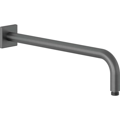 KLUDI A-QA Brazo de ducha mural 400 mm - roseta mural cuadrada Brushed gunmetal, 66534N2-00 (1/2)