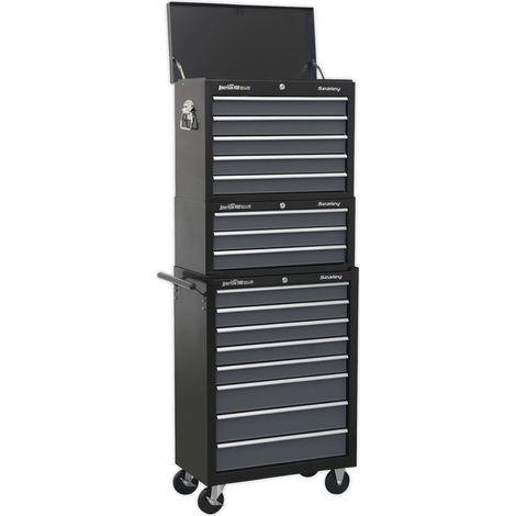 Sealey American PRO® Tool Chest Combination 16 Drawer - Black/Grey AP35STACK (1/5)