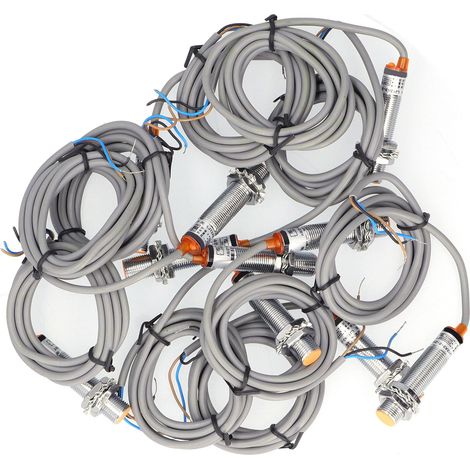 Capteur inductif LJ12A3-2-Z/BY JYIO, interrupteur de proximité PNP NO, 3 fils, détecteur métallique, lot de 10 pièces, usage industriel (1/5)