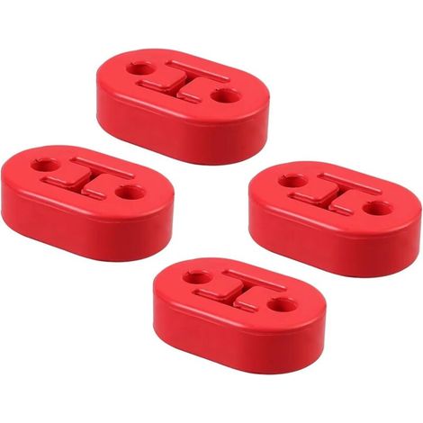 4Pcs Universal Car Exhaust Mount Rubber Brackets Heavy Duty Shock Absorbing 2 Holes Exhaust Hanger for Most Cars Trucks Vans